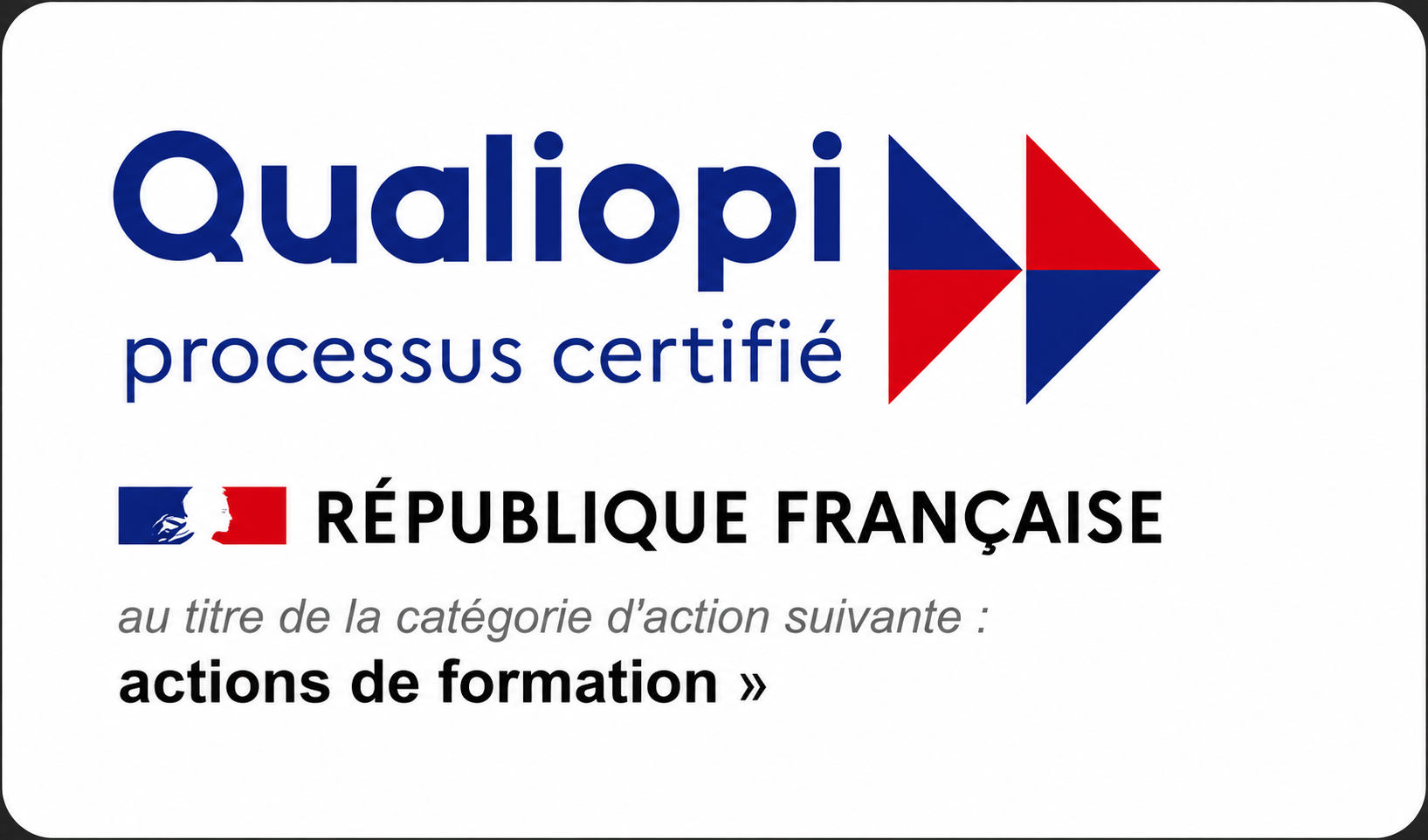 Qualiopi prcessus certifié logotype