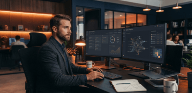 ingenieur sitting at desk